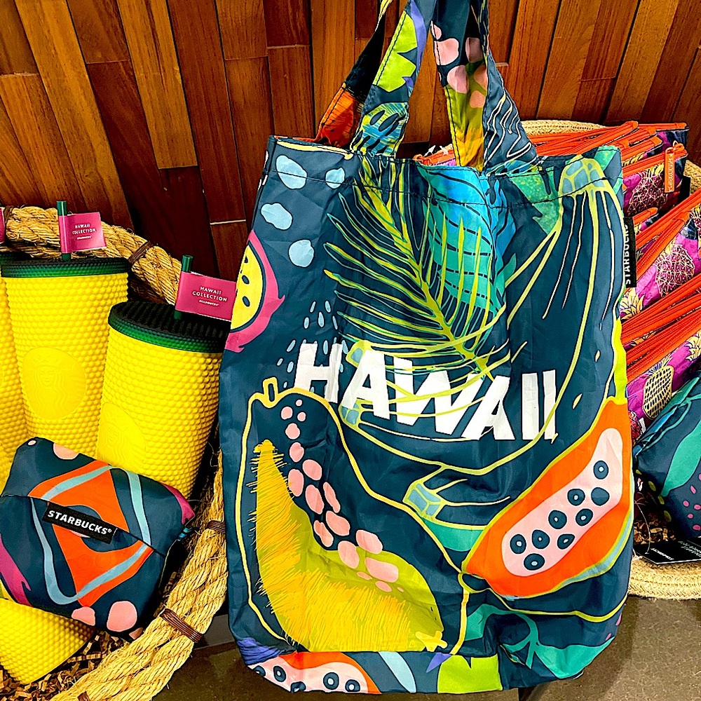 🌴🌈STARBUCKS Hawaii Collection Foldable tote - Picture 2 of 8